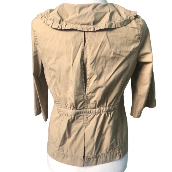 Ann Taylor LOFT Khaki Safari Style Utility Jacket Small Petite - Picture 4 of 14